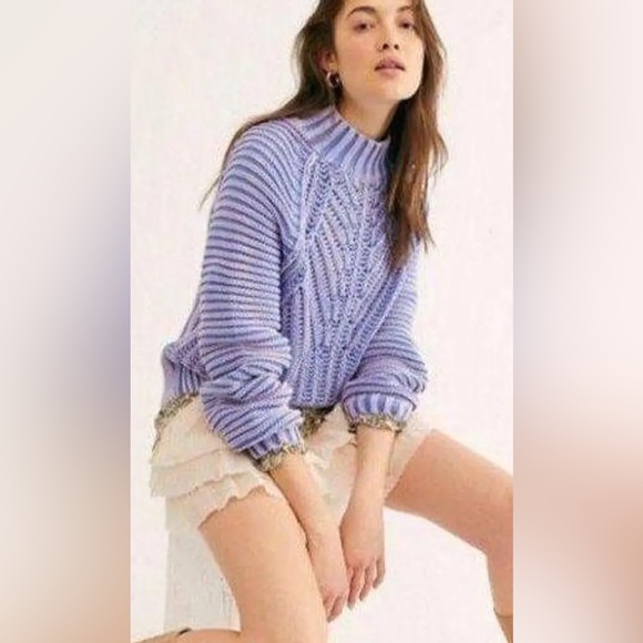 Free People Sweetheart Chunky Rib Knit Pullover Sweater - Picture 2 of 7